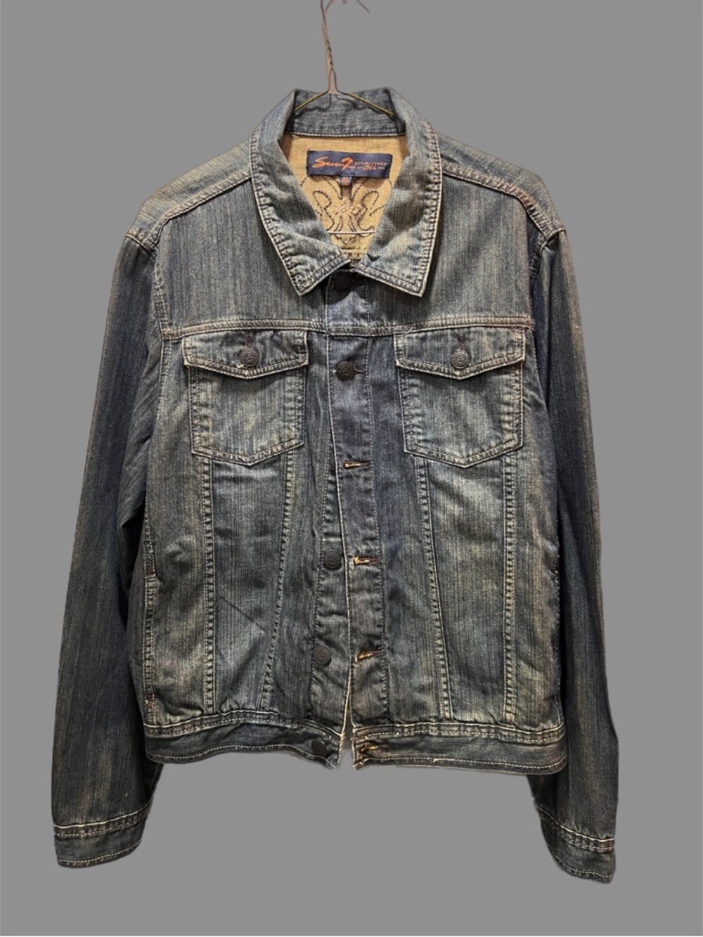 NWT Seven7 Faded Blue Trucker Denim Jacket